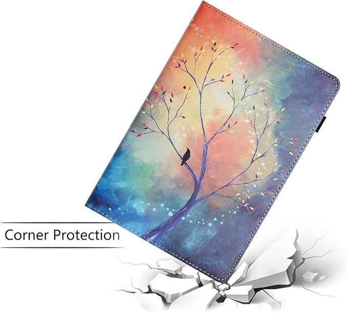 Case for Amazon Kindle Fire Max 11 Tablet (13th Generation2023 Release) 11 with Pencil Holder &amp Folio Stand Magnetic Smart PU Leather Shockproof Cover [Auto Sleep Wake] Oil Painting Tree