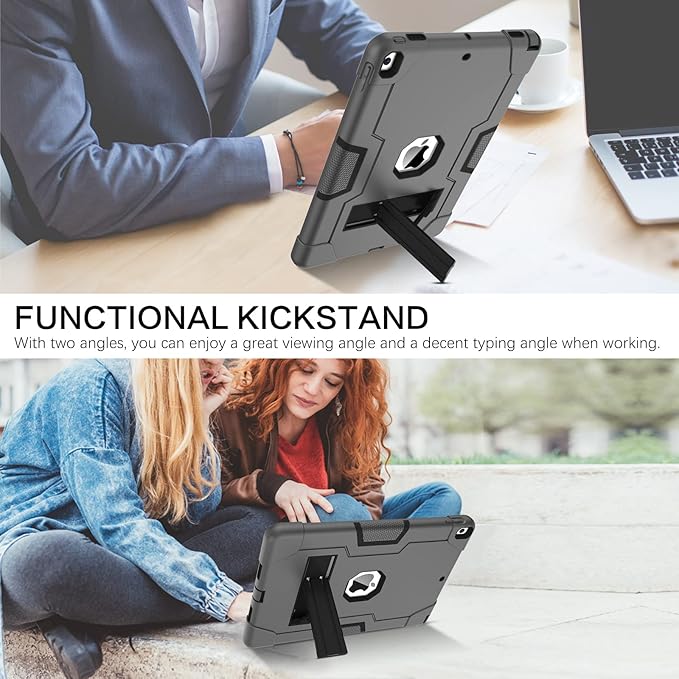 BENTOBEN for iPad Air 3rd Generation Case iPad Pro 10.5 2017 Case 3 Layers Heavy Duty Rugged Shockproof Kickstand Protective Tablet Cover for iPad Air 3 10.5 2019 /iPad Pro 10.5 2017 Gray/Black