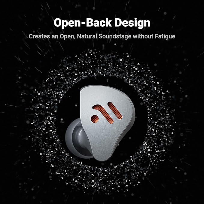 Fosi Audio IM4 Open-Back IEM Earphones in Ear Monitor Wired Earbuds 10mm Single Dynamic Driver IEMs for Audiophiles Gaming and Studio 3.5mm 2-Pin 0.78mm Detachable Cables N52 Dual Magnets
