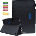 Folio Case for Amazon Kindle Fire HD 8/Fire HD 8 Plus (12th/10th Generation 2024/2022/2020) 8 UUcovers PU Leather Magnetic Smart Cover with Stand/Pencil Holder/Pockets [Auto Sleep/Wake] Black