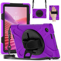 Tablet Case Compatible with Lenovo Tab 10.1(TB-311XU) /K10C TB311FU 2025 Case Protective Heavy Duty Rugged Shockproof Drop Protection Cover Shoulder Strap for Kids Silicone Cover(Pink)