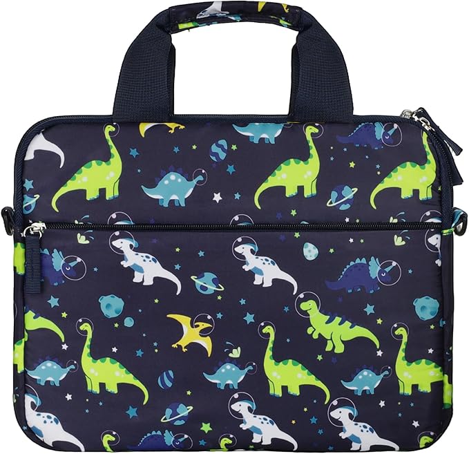 Kids Tablet Bag for Boys Kids Tablet Carrying Case for Fire HD 10 HD 8 Fire 7 Sleeve Bag Kid Kindle Bag iPad Bag for Kid Dinosaur Navy
