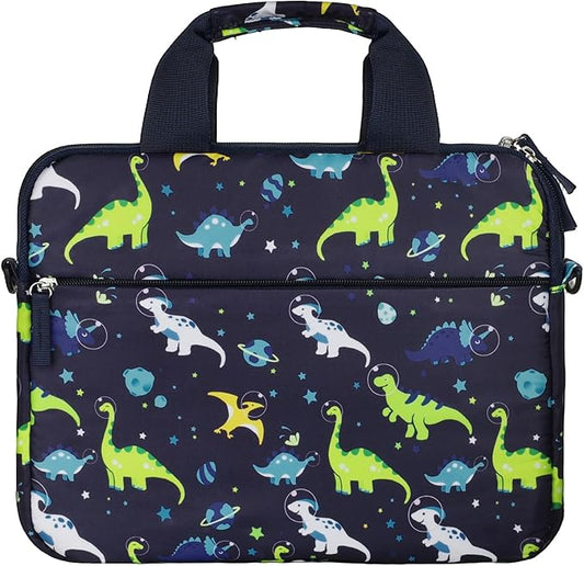 Kids Tablet Bag for Boys Kids Tablet Carrying Case for Fire HD 10 HD 8 Fire 7 Sleeve Bag Kid Kindle Bag iPad Bag for Kid Dinosaur Navy