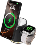 C16 4-in-1 Foldable Magnetic Wireless Charger Qi2 Certified 23W Fast Charging Station with Warm White LED Night Light Portable Travel Charger for Apple &amp Samsung Devices
