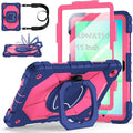 Case for Samsung Galaxy Tab A11+ Plus/A9+ 11 Inch 2025/2023Ubearkk Case for Samsung Galaxy A9 Plus/A11+ Tablet case with Screen Protector 360 Rotating Stand Shoulder Strap Pen Holder Navy Pink