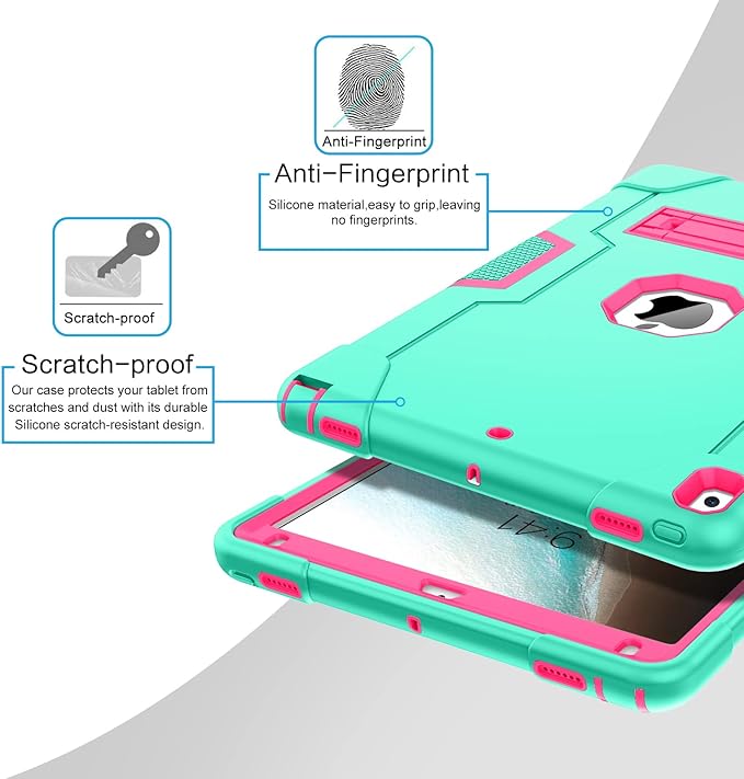 BENTOBEN for iPad Air 3rd Generation Case iPad Pro 10.5 2017 Case 3 Layers Heavy Duty Shockproof Kickstand Protective Tablet Cover for iPad Air 3 10.5 2019 /iPad Pro 10.5 2017 Green/Rose Red