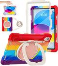 BATYUE Case for iPad (A16) 11th/10th Gen 11''/10.9'' 2025/2022 - Heavy Duty Shockproof Cover with 360° Rotating &amp 180° Folding Stand Screen Protector Shoulder Strap &amp Pencil Holder | Colorfu