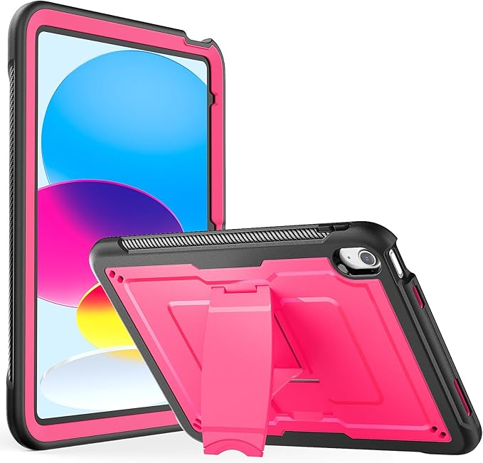 Case for iPad (A16) 11th Generation 11 inch 2025 for iPad 10th Generation 10.9 inch 2022 Full Body Protective Slim Case with Kickstand Pink