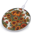 Pumpkins Sunflowers Leaves Fast Portable Charger 10W Funny Graphic Phone Charging Pad with USB Cable