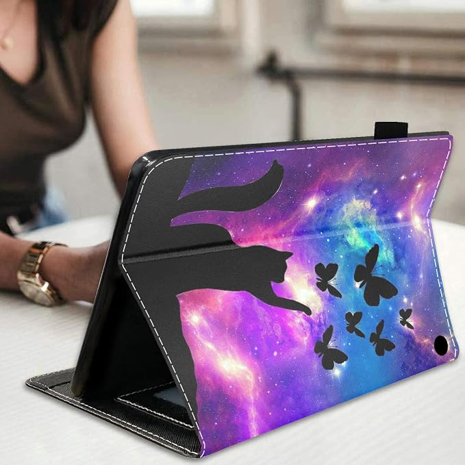 Galaxy Nebula Cat and Butterfly