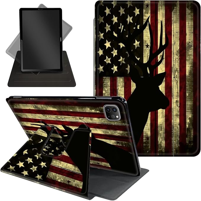 American Flag Deer Silhouette