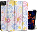 DONGKE Case for iPad Pro 12.9 inch 6th Generation 2022 Built-in Pencil Holder + Trifold Stand + Auto Wake/Sleep + Protective Cover for iPad Pro 12.9 5th/4th/3rd Gen - Colorful Florals