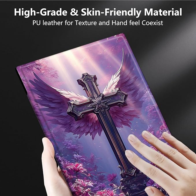 Purple Wings Flower,Cross Jesus