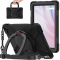 All-New Fire HD 10 &amp Fire HD 10 Kids Pro Tablet Case (13th Gen 2023 Release)Heavy Sturdy Shockproof Kids CaseRotating Stand/Carrying Strap (Black+Black)