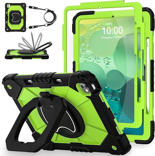 WESOROL for iPad Pro 13 Inch Case M5 2025/M4 2024 (7th Generation) with Screen Protector/360° Rotating Stand/Pencil HolderMilitary Grade Shockproof iPad Case 13 Inch iPad Pro M5/M4Black Green
