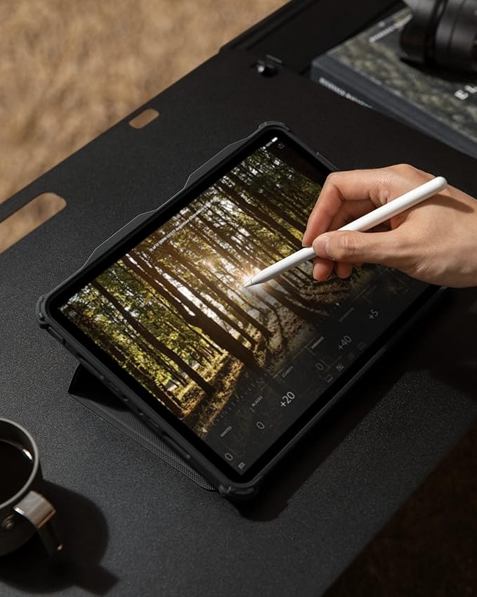 tomtoc iPad Pro Case Ultra Detachable for 11-inch iPad Pro 4th/3rd Gen (M2&ampM1) Protective Case with Airbag Protectors &amp 3 Magnetic Stand Modes Cover Supporting Wireless Apple Pencil Charging