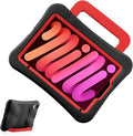 Kids Case for iPad mini 7 (A17 Pro) 2024 /iPad Mini6 2021 Light Weight Heavy Duty/Shockproof/Drop Proof with Handle/Kickstand Child Friendly Cover for iPad mini 7th/6th Gen 8.3inch (red)