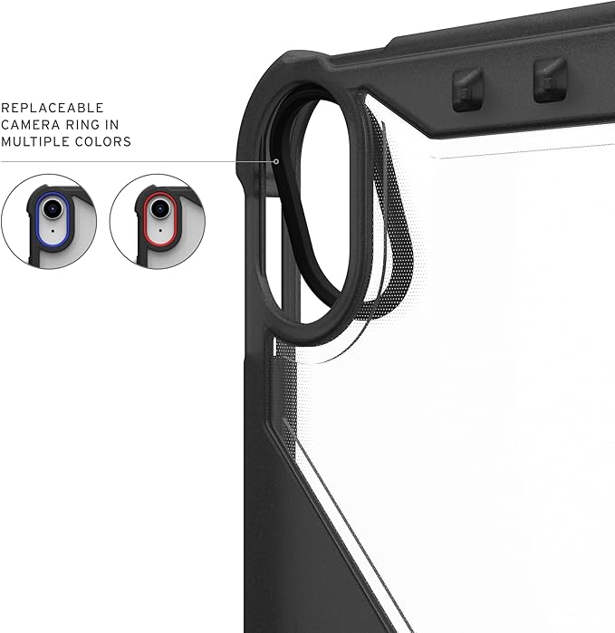 URBAN ARMOR GEAR UAG Designed for iPad A16 Case 11 11th Gen 2025 10.9 10th Gen 2022 (A3354 A3355) Plyo LT - Armor Shell Folio Cover with Adjustable Kickstand &amp Pencil Holder Ice/Black