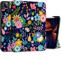 DONGKE Floral Design Case for iPad Pro 12.9 inch 6th 5th 4th 3rd Gen with Pencil Holder Auto Wake/Sleep and Stand