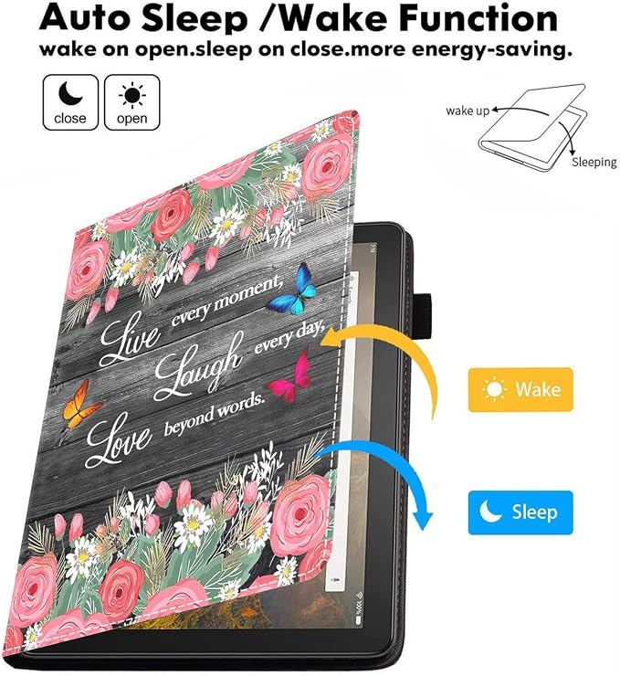 Floral Quote Live Laugh Love