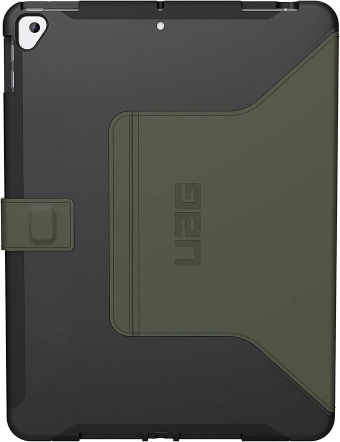 URBAN ARMOR GEAR UAG iPad 10.2 Case 9th Generation 2021 iPad 8th Generation 2020 Case Scout Rugged Heavy Duty Protective Cover Multi-Angle Viewing Folio Stand with Pencil Holder Black/Olive
