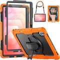 HXCASEAC Case for Samsung Galaxy Tab S11 Ultra 14.6 Inch 2025 Heavy Duty Shockproof with Screen Protector/Hand Strap/S Pen Holder for Samsung Galaxy S11 Ultra Tablet Case SM-X930 SM-X936B Orange