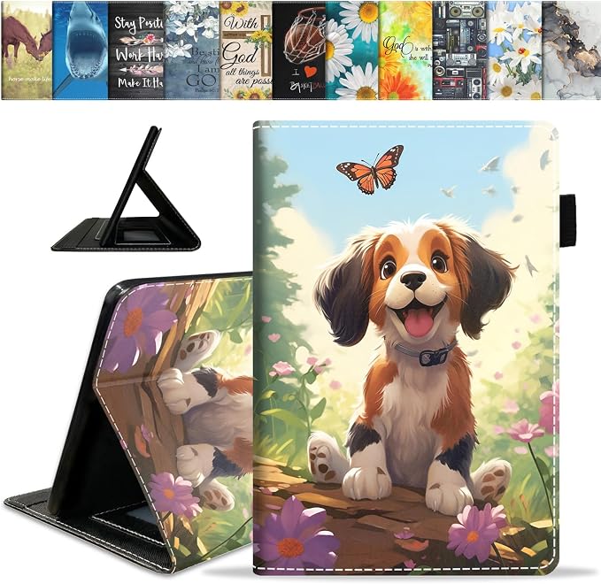 Cute Puppy and Butterfly