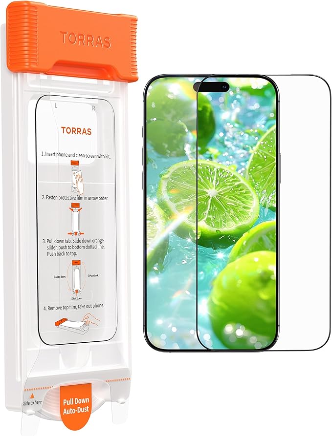 TORRAS OrigArmor Lite for iPhone 17 Pro Screen Protector [100% Anti Reflection ＆ Anti Glare] Military-Grade Shatterproof 9H+ Tempered Glass Anti-Scratch Screen Protector 17 Pro 6.3 1-Pack