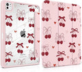 TWOLSKOO Case for iPad Pro 11-inch (M5 2025 / M4 2024) Clear Acrylic Back with TPU Bumper Pencil Holder Trifold Stand Auto Sleep/Wake Bows &amp Hearts