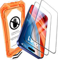 UniqueMe for iPhone 16 Plus Screen Protector - [Military Grade Shatterproof &amp 9H+ Hardness] Screen Protector 16 Plus Tempered Glass Full Coverage Protection Easy Installation 2 Packs