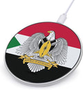 Emblem of Sudan Flag Fast Portable Charger 10W Funny Graphic Phone Charging Pad with USB Cable