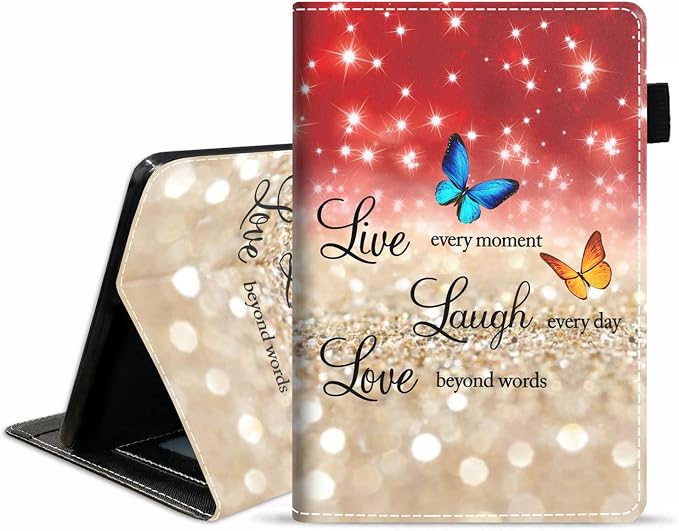 Red Glitter Quote Live Laugh Love