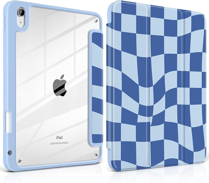 Blue Wavy Checker