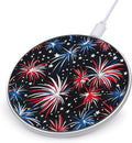 United States Fireworks 4th of July Phone Charger Magnetic Charging Pad Anti-Slip with USB Cable