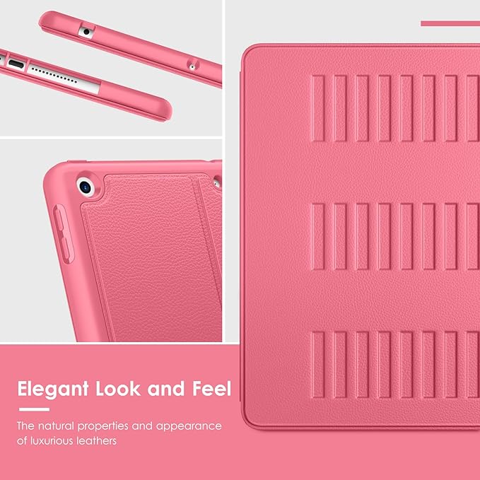 VIKESI Case for iPad 9th / 8th / 7th Generation 10.2 inch (2021/2020/2019 Released)Multiple Angles Magnetic Stand CoverShockproof BackPencil Holderand Auto Sleep/WakeWatermelon