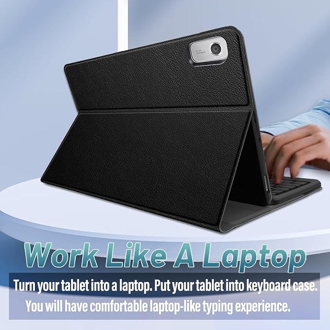 Backlit Keyboard Case for Lenovo Tab M9 Case 9 Inch 2023 (Model:TB-310FU/TB-310XU) 7 Colors Backlight Detachable Wireless Keyboard Protective Cover Case for Lenovo Tab M9 9 2023 Release