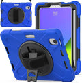ZenRich Shockproof Case for iPad mini 7 (A17 Pro) 2024/ iPad mini 6th 2022 Heavy Duty Rugged Case with Pencil Holder/360°Rotating Kickstand/Handle/Carrying Shoulder BeltBlue