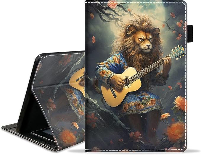 Funny Lion Playing Guitar