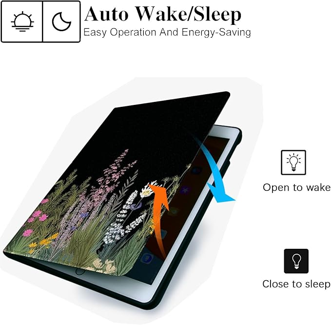 Case for iPad 10th Generation (2022) 10.9 Inch iPad CoverAutomatic Wake/SleepAdjustable Stand Protective Cover for Apple iPad 10.9 - Weeds