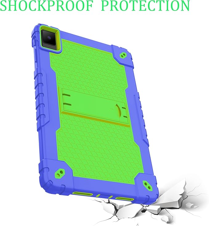 for TCL TAB 10 NXTPAPER 5G 10.4 Inch Tablet case Hybrid Shockproof Silicone Gel Protective Cover with Kickstand for TCL TAB 10 NXTPAPER 5G 10.4 Inch 2025 (9199S) (Navy/Green+2 PCS Glass)