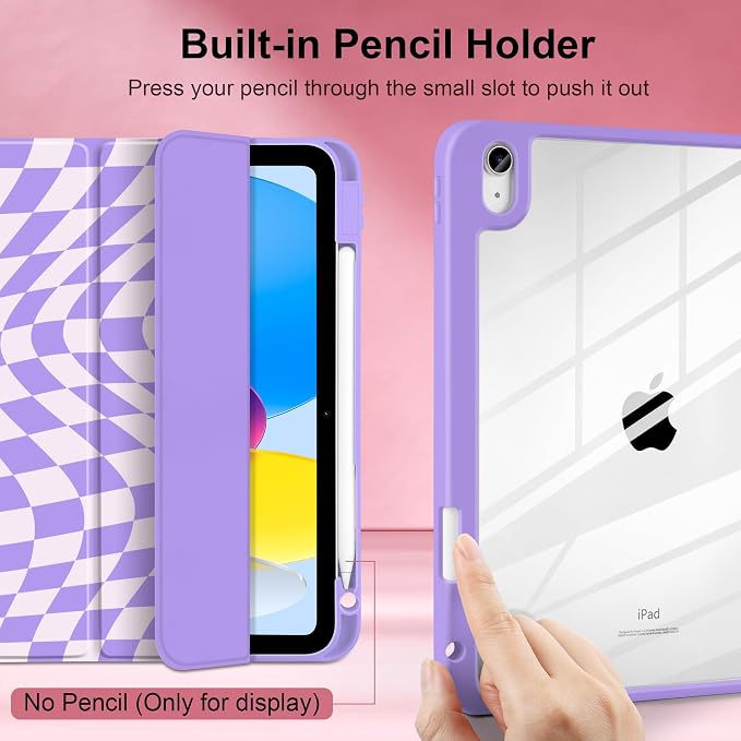Purple Wavy Checker
