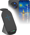 BoxWave Charger Compatible with TCL NxtPaper 60 Ultra - Compact Wireless MultiCharge Stand (10W) Wireless Qi Stand Charger Watch Earbuds - Jet Black