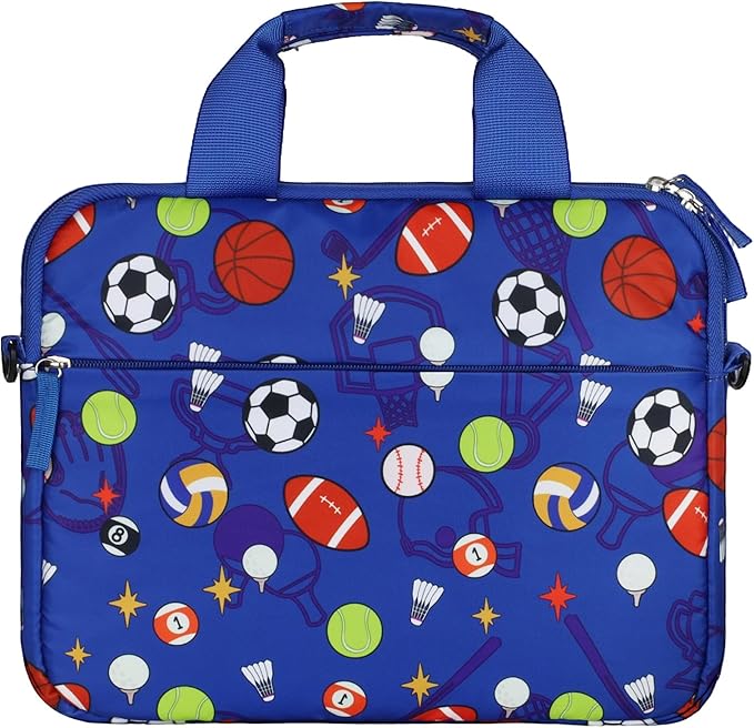 Kids Tablet Bag for Boys Kids Tablet Carrying Case for Fire HD 10 HD 8 Fire 7 Sleeve Bag Kid Kindle Bag iPad Bag for Kid Soccer Balls Blue
