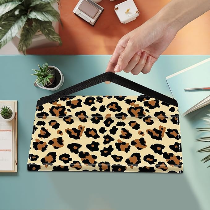 Case for iPad Pro 11 Inch 2024 5th Generation (M4)Card Slot PU Leather TPU Case Pen Holder Auto Wake SleepLeopard Print
