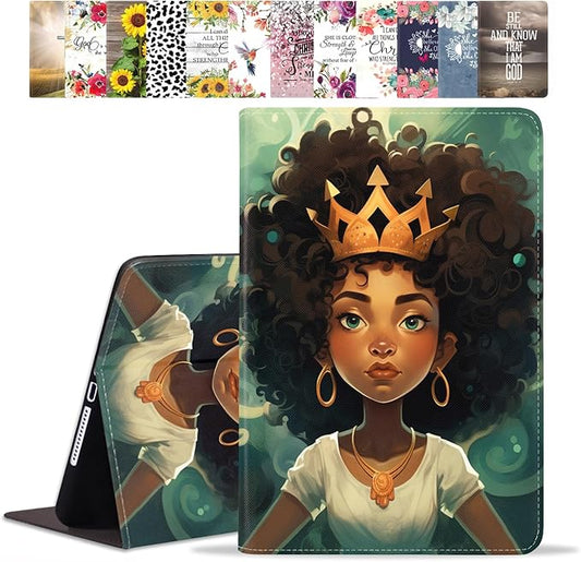 African American Girl Wearing Crown