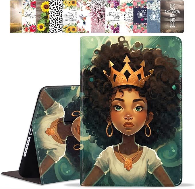 African American Girl Wearing Crown