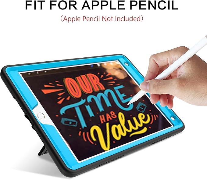 BENTOBEN iPad 9th Generation Case iPad 8th Generation Case iPad 7th Gen Case iPad 10.2 2021/2020/2019 Case 3 in 1 Heavy Duty Rugged Shockproof Protective Cover with Stand Pen Holder Black/Blue