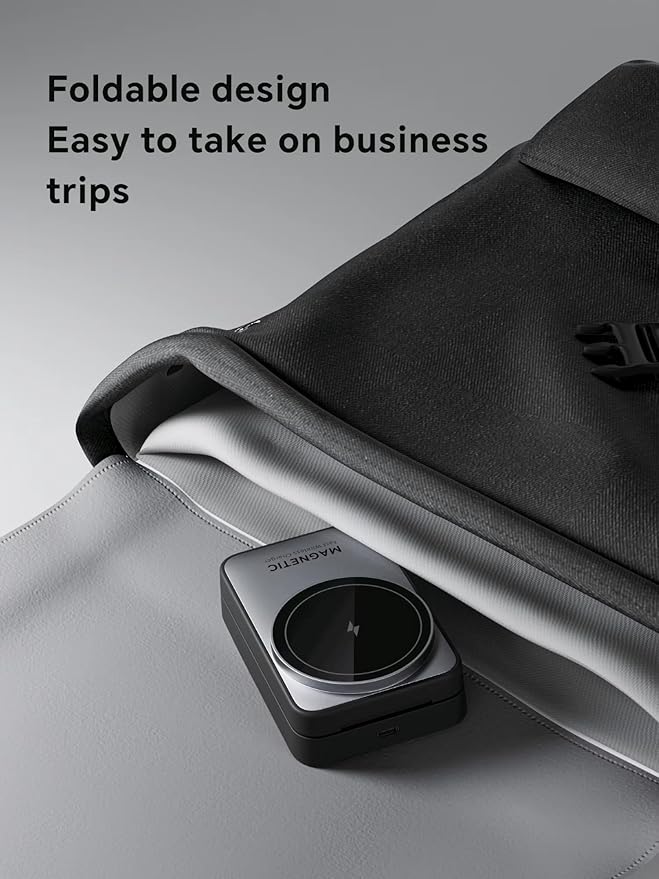 MALOM W91 3-in-1 Multifunctional Wireless Magnetic Charger for iPhone Apple Watch AirPods Foldable Nightlight (Black)