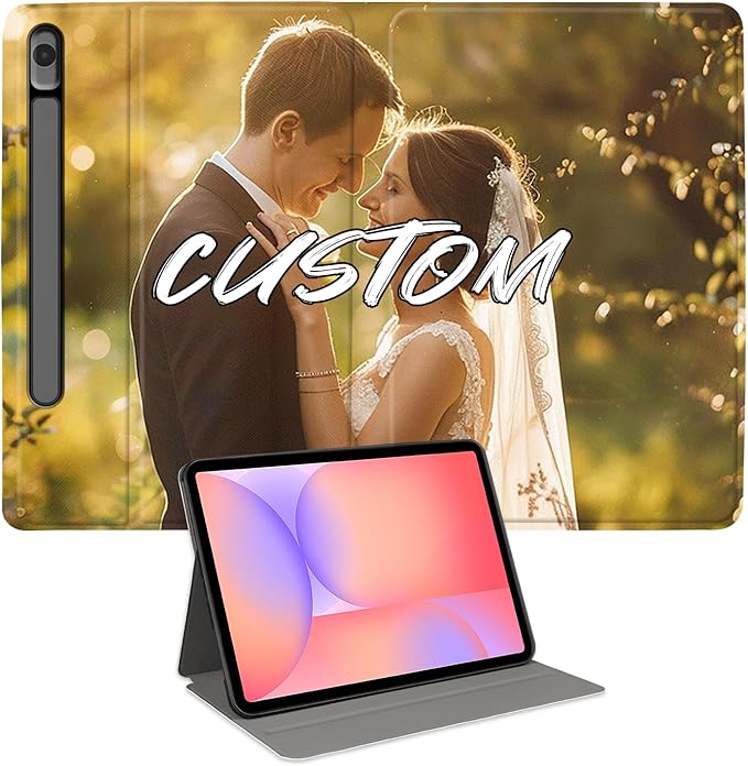 Custom Photo Personalized Flip Case for Samsung Galaxy Tab S10 Lite 11 inch(2025)Model Code: SM-X400/X406B Samsung Galaxy Tablet Customized Picture Text Leather Stand Cover Protective Case