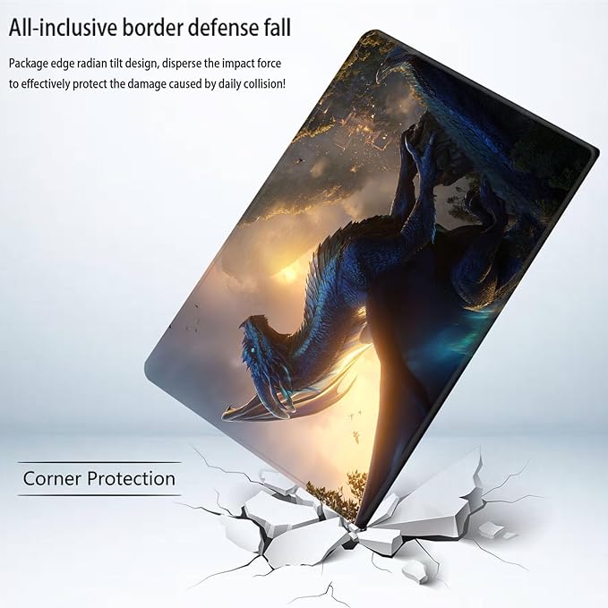 Bxgolkgd Tablet Case for 7 Kindle Paperwhite 2024 (12th Gen) &amp Kindle Colorsoft Signature EditionAuto Wake/Sleep FunctionBlue Dragon